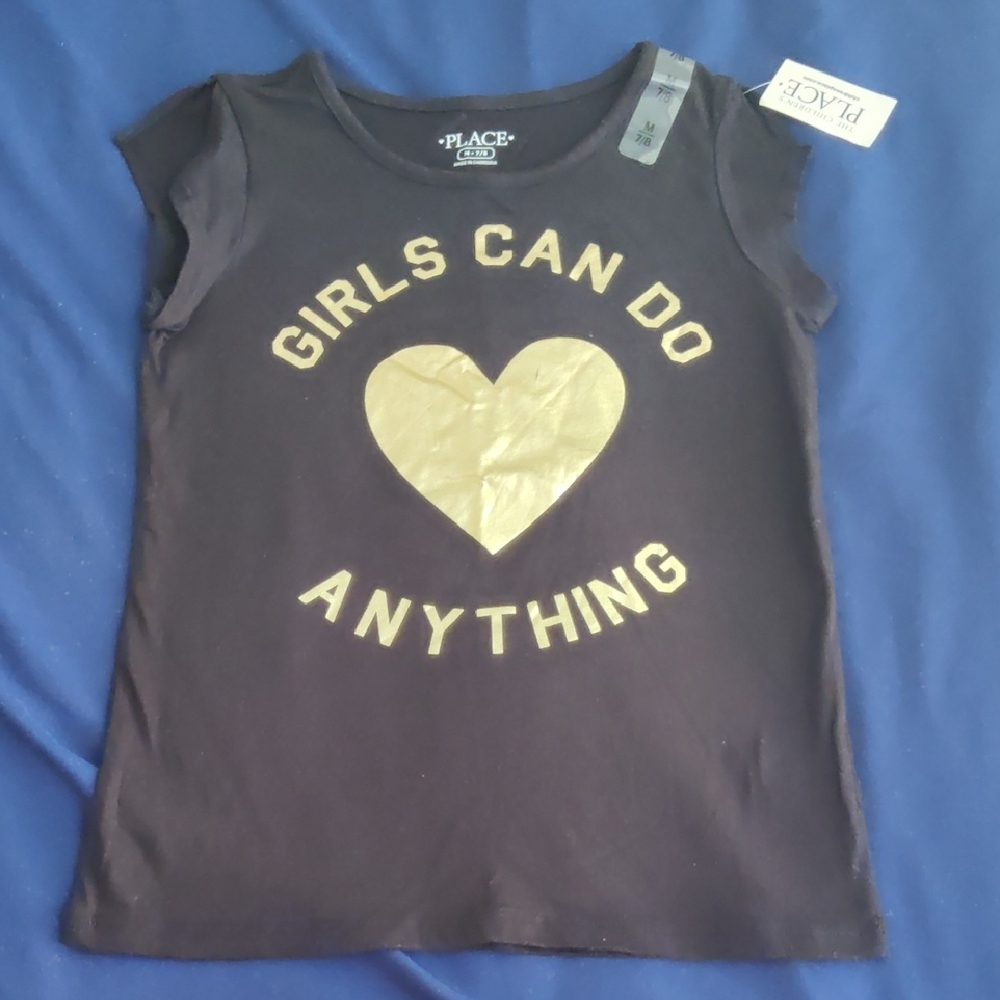 The Children's Place Black and Gold Girls' T-Shirt